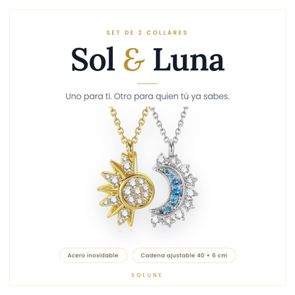 Set de Collares Sol y Luna para Parejas
