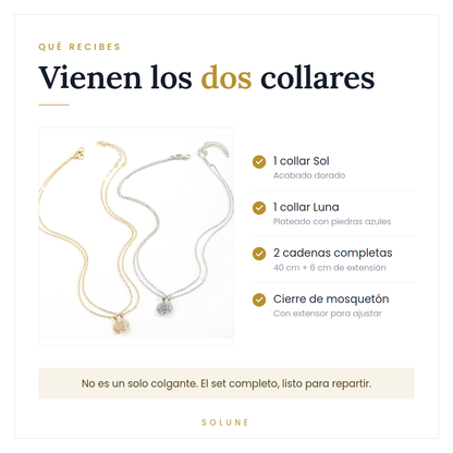 Set de Collares Sol y Luna para Parejas