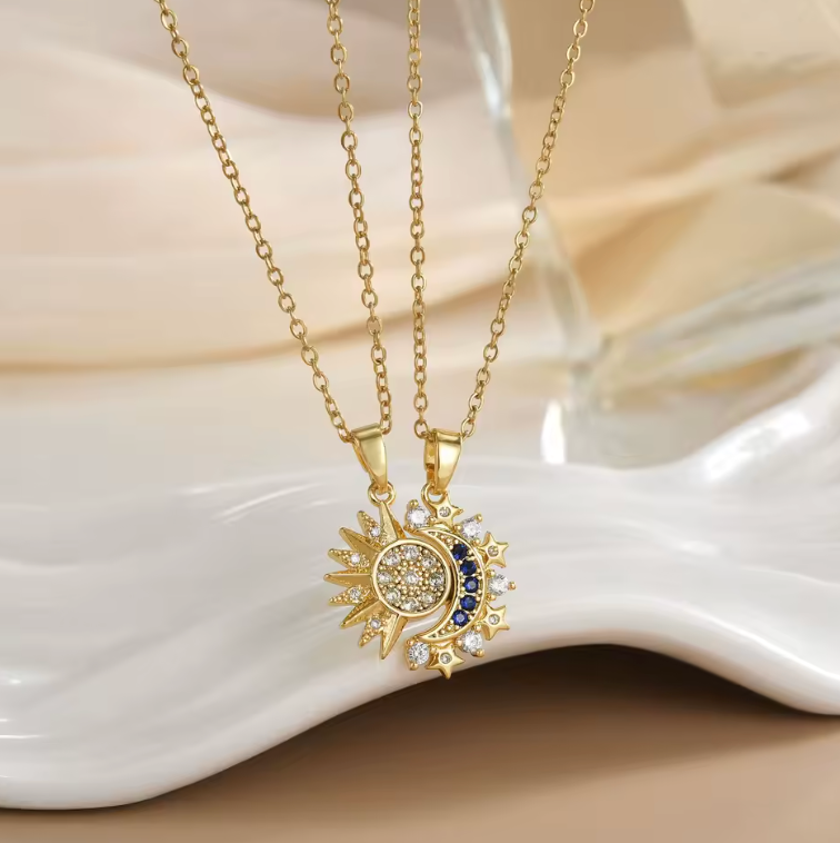 Set de Collares Sol y Luna para Parejas
